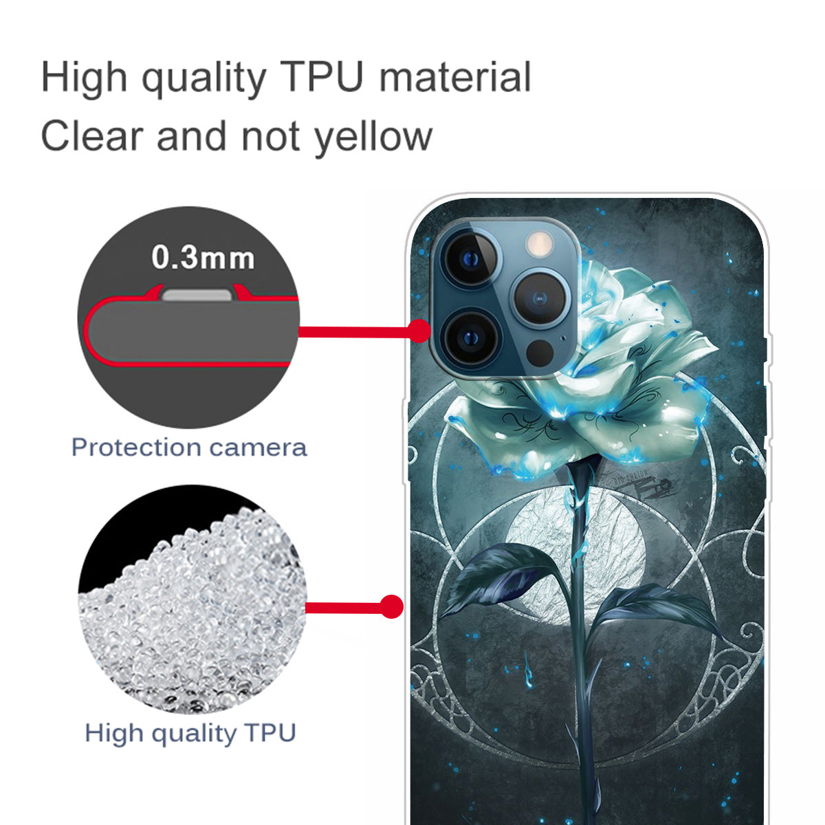 Pattern Printing IMD TPU Phone Cover Case for iPhone 13 Pro Max 6.7-inch