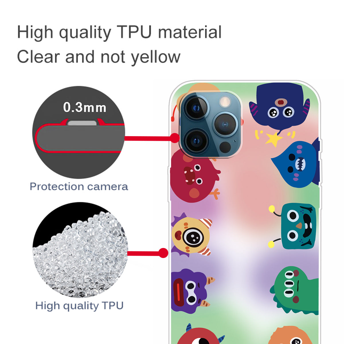 Pattern Printing IMD TPU Phone Cover Case for iPhone 13 Pro Max 6.7-inch
