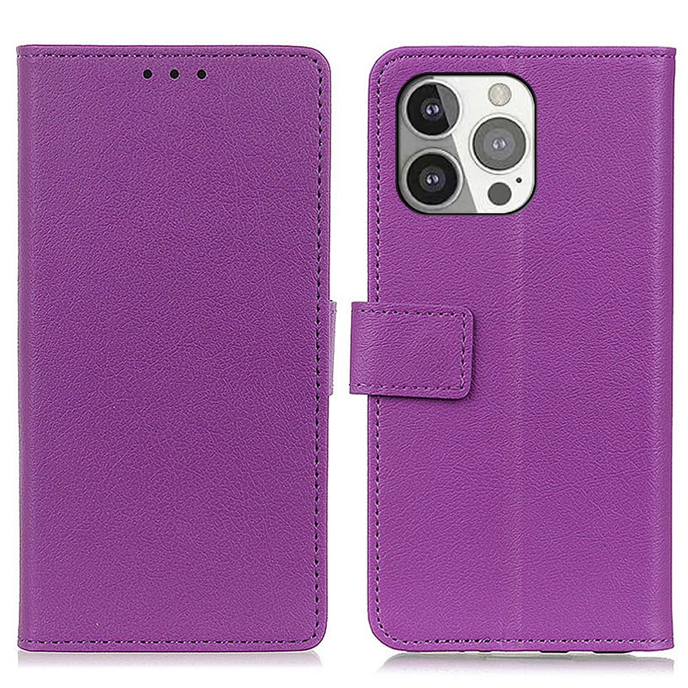 Anti-drop PU Leather Wallet Stand Design Case Protective Shell for iPhone 13 Pro 6.1 inch