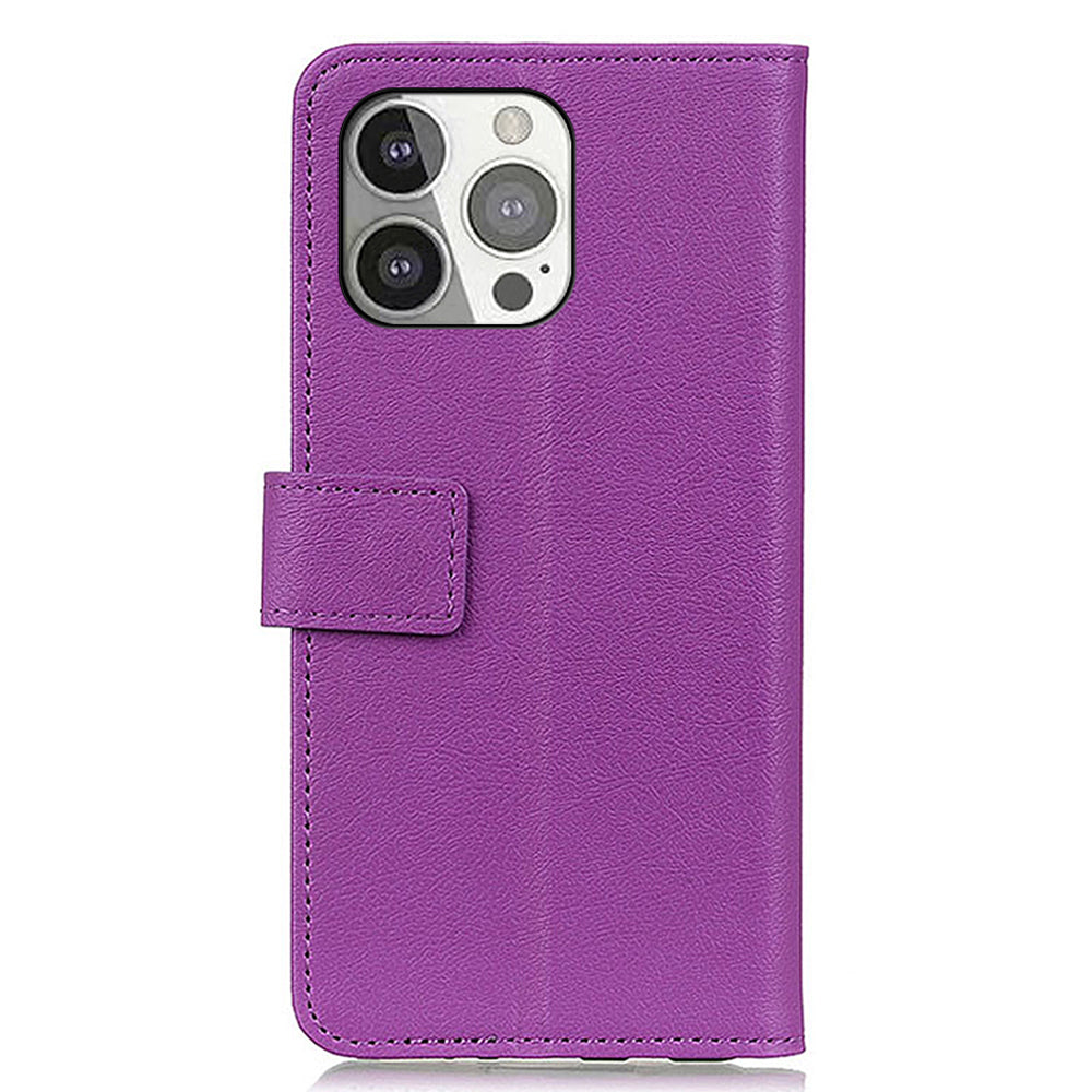 Anti-drop PU Leather Wallet Stand Design Case Protective Shell for iPhone 13 Pro 6.1 inch