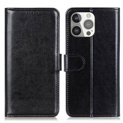 Crazy Horse All-round Protection Wallet Leather Phone Stand Case for iPhone 13 Pro 6.1 inch