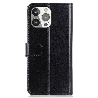 Crazy Horse All-round Protection Wallet Leather Phone Stand Case for iPhone 13 Pro 6.1 inch