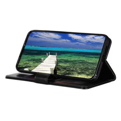 Crazy Horse All-round Protection Wallet Leather Phone Stand Case for iPhone 13 Pro 6.1 inch