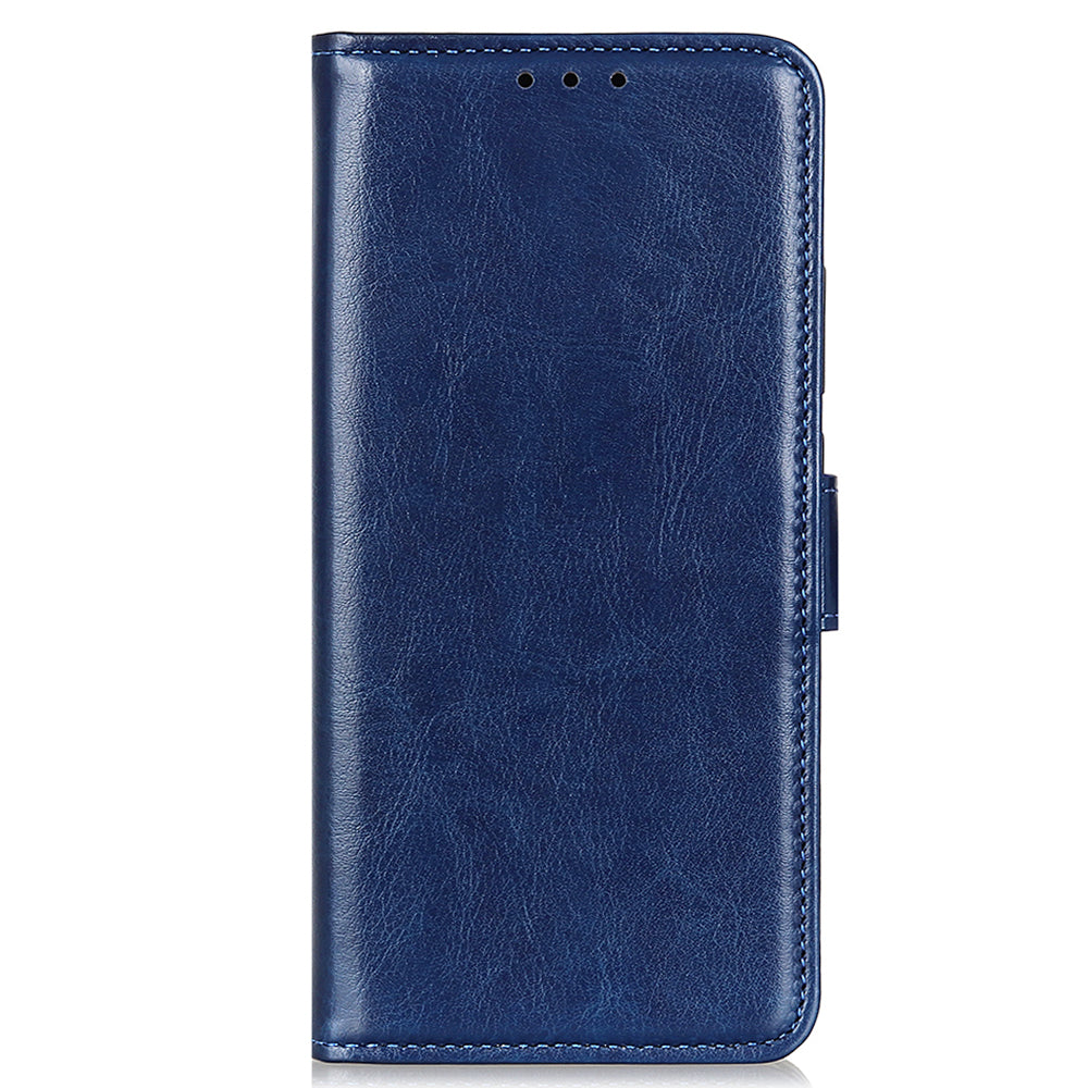 Crazy Horse All-round Protection Wallet Leather Phone Stand Case for iPhone 13 Pro 6.1 inch