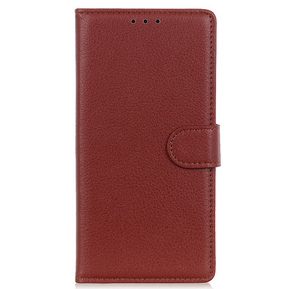 For iPhone 13 Pro Max 6.7 inch Phone Wallet Case Litchi Texture Leather Drop-proof Phone Protector with Stand