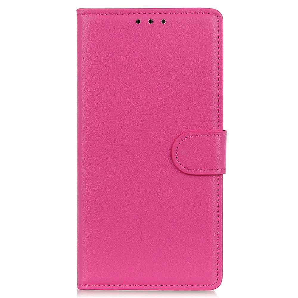 For iPhone 13 Pro Max 6.7 inch Phone Wallet Case Litchi Texture Leather Drop-proof Phone Protector with Stand