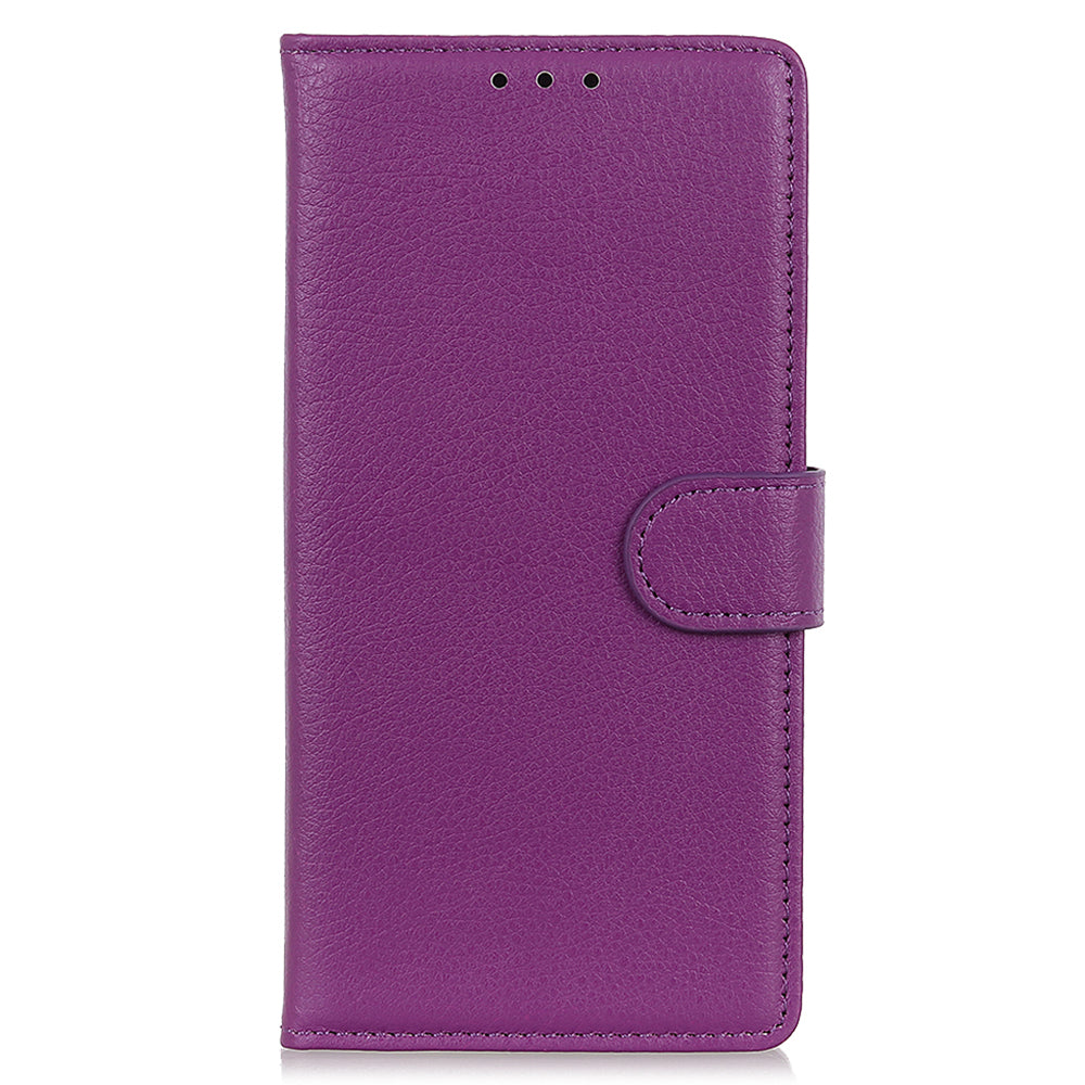 For iPhone 13 Pro Max 6.7 inch Phone Wallet Case Litchi Texture Leather Drop-proof Phone Protector with Stand