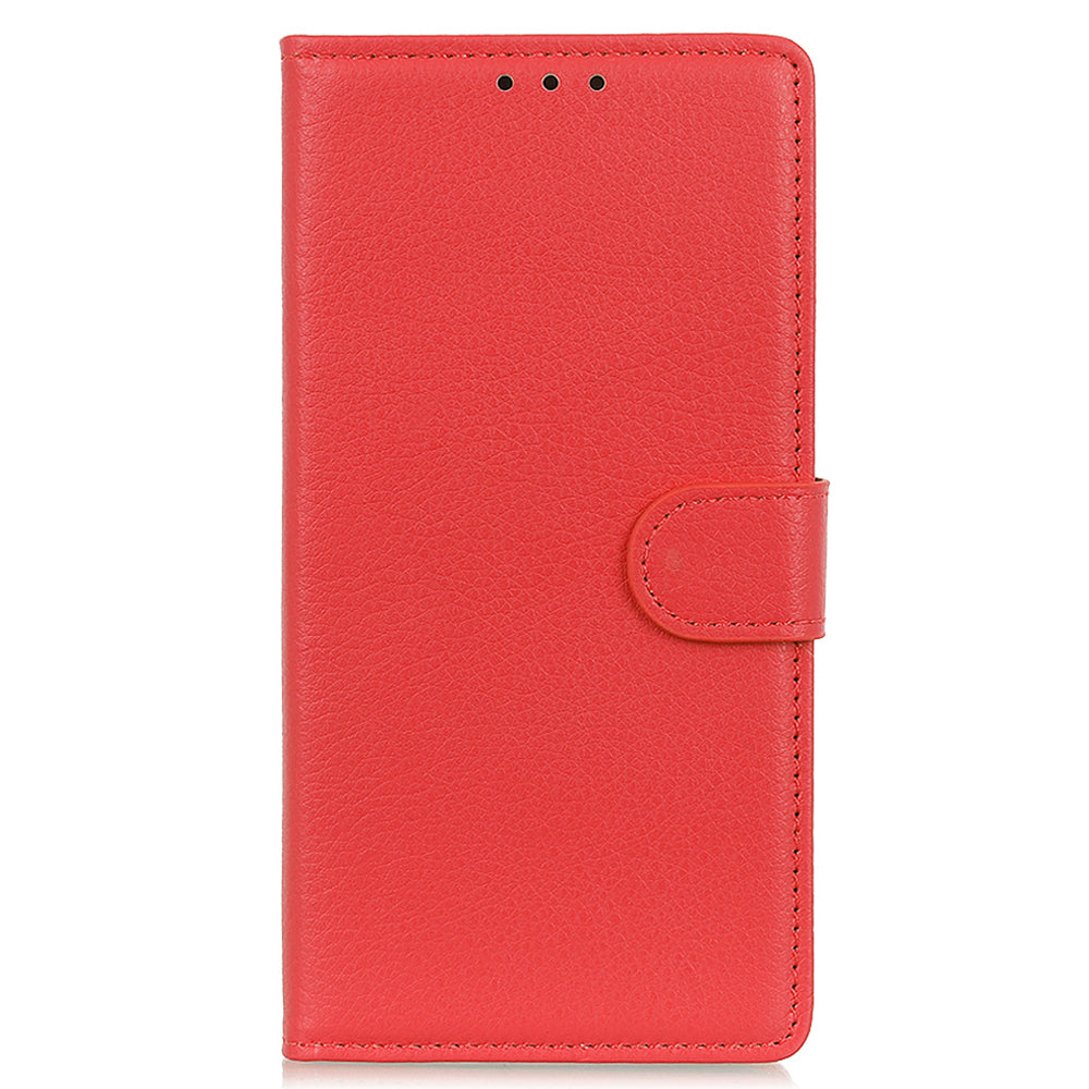 For iPhone 13 Pro Max 6.7 inch Phone Wallet Case Litchi Texture Leather Drop-proof Phone Protector with Stand