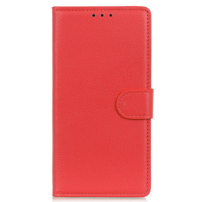 For iPhone 13 Pro Max 6.7 inch Phone Wallet Case Litchi Texture Leather Drop-proof Phone Protector with Stand