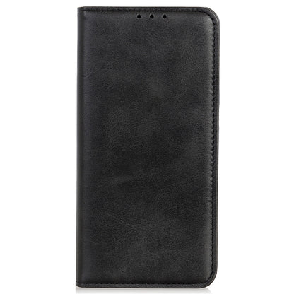 Split Leather Auto-absorbed Wallet Stand Phone Cover for iPhone 13 Pro Max 6.7 inch