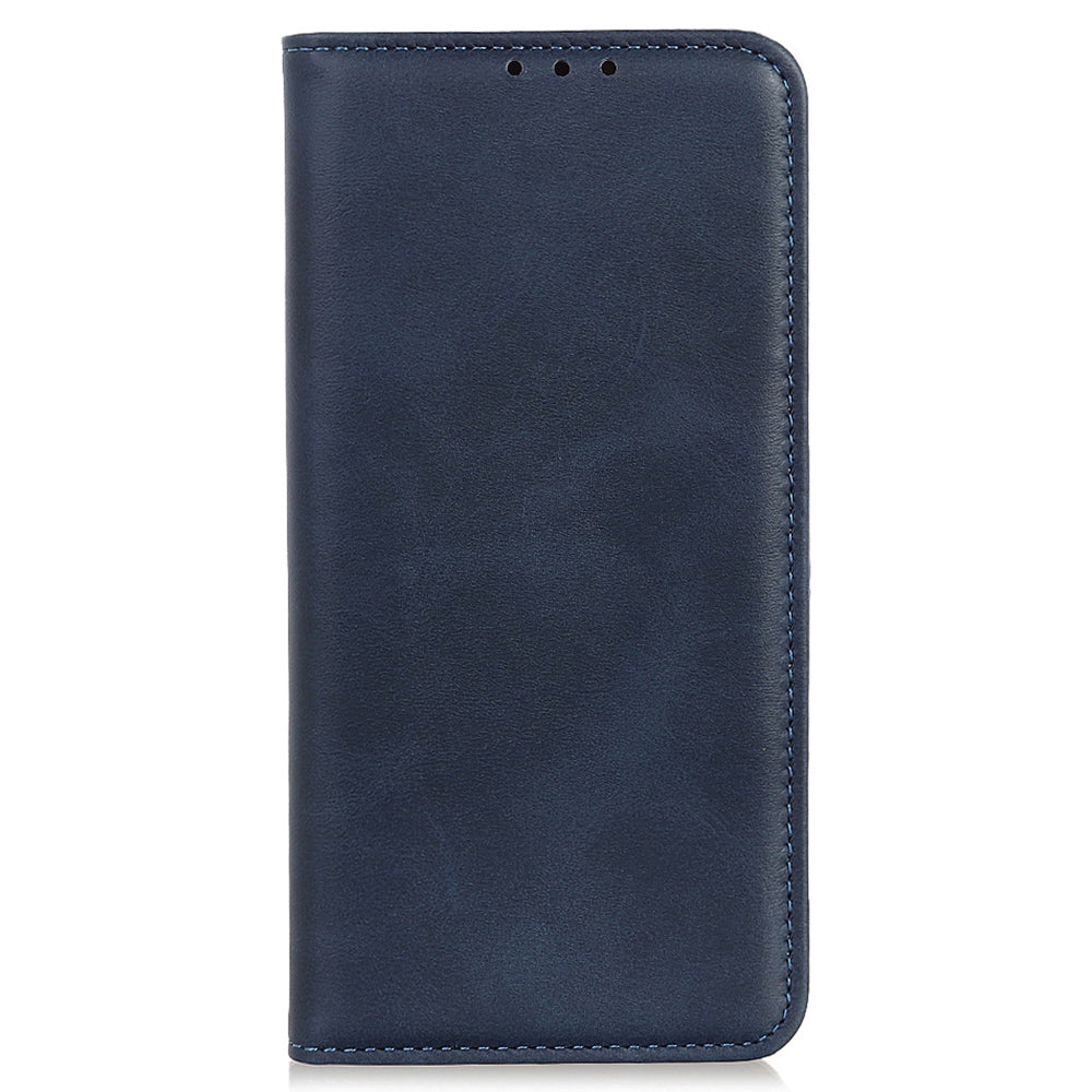 Split Leather Auto-absorbed Wallet Stand Phone Cover for iPhone 13 Pro Max 6.7 inch