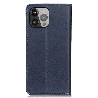 Split Leather Auto-absorbed Wallet Stand Phone Cover for iPhone 13 Pro Max 6.7 inch