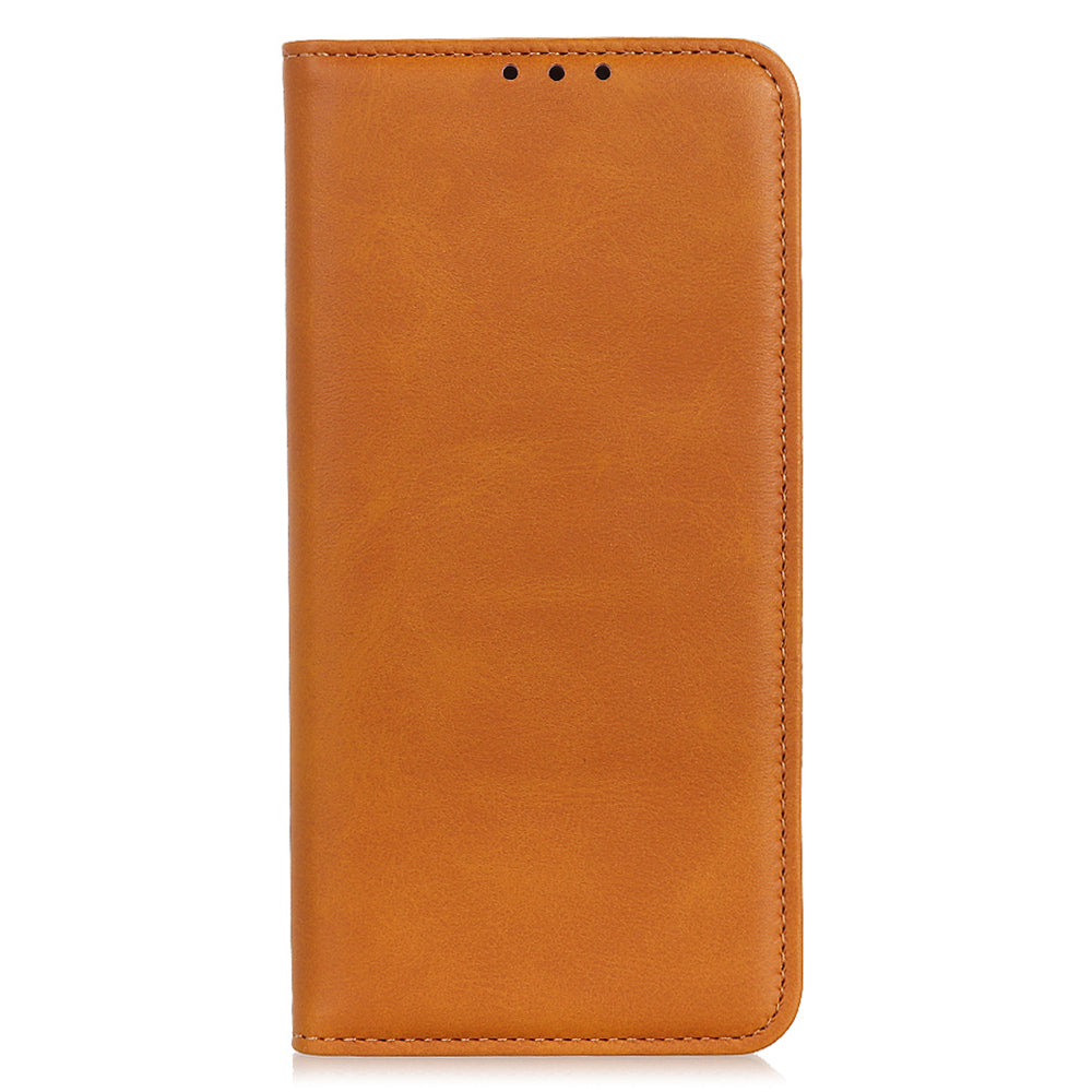 Split Leather Auto-absorbed Wallet Stand Phone Cover for iPhone 13 Pro Max 6.7 inch