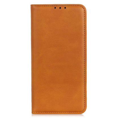 Split Leather Auto-absorbed Wallet Stand Phone Cover for iPhone 13 Pro Max 6.7 inch