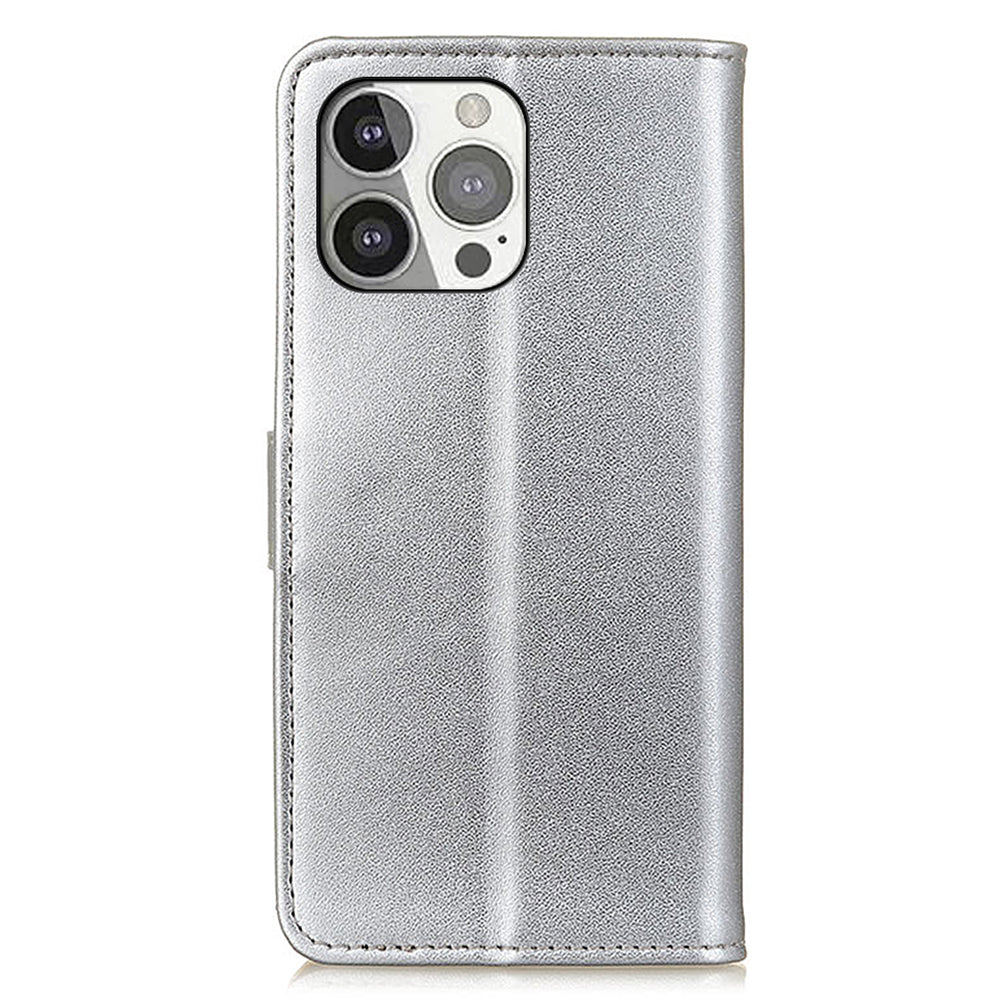 All-round Protection Magnetic Clasp Design Leather Wallet Mobile Phone Stand Cover Shell for iPhone 13 Pro 6.1 inch