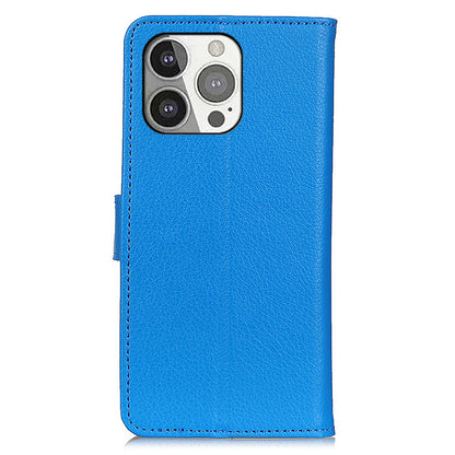 All-round Protection Classic Litchi Texture Leather Wallet Design Stand Case for iPhone 13 Pro 6.1 inch