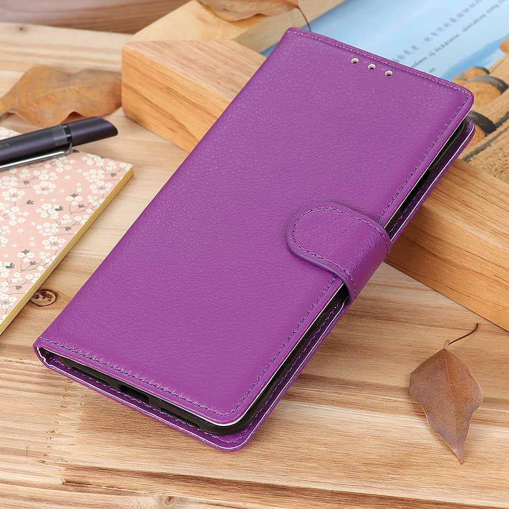 All-round Protection Classic Litchi Texture Leather Wallet Design Stand Case for iPhone 13 Pro 6.1 inch