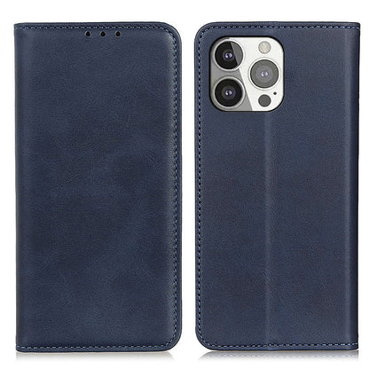 All-round Protection Auto-Absorbed Split Leather Wallet Stand Phone Cover for iPhone 13 Pro 6.1 inch