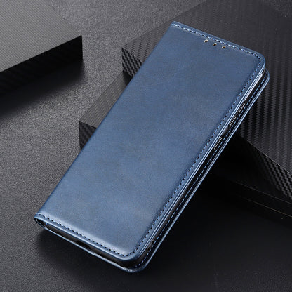 All-round Protection Auto-Absorbed Split Leather Wallet Stand Phone Cover for iPhone 13 Pro 6.1 inch