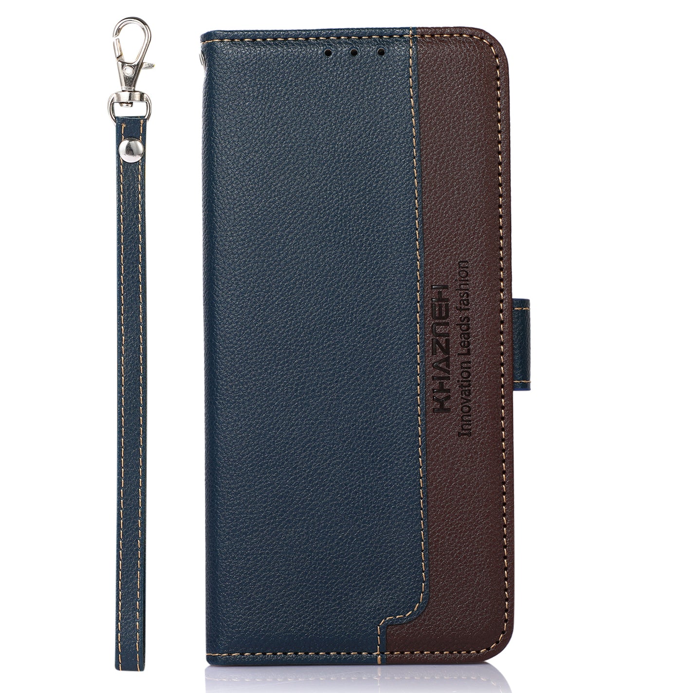KHAZNEH Litchi Texture RFID Anti-theft Swiping Function Leather Phone Case for iPhone 13 Pro 6.1 inch