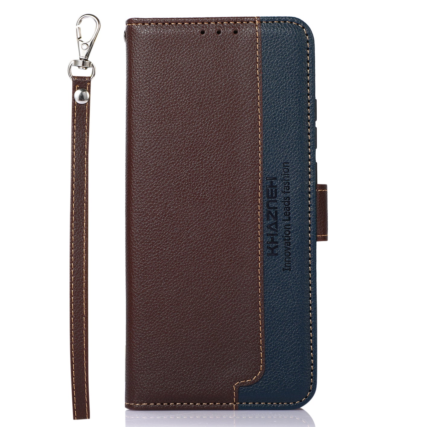 KHAZNEH Litchi Texture RFID Anti-theft Swiping Function Leather Phone Case for iPhone 13 Pro 6.1 inch