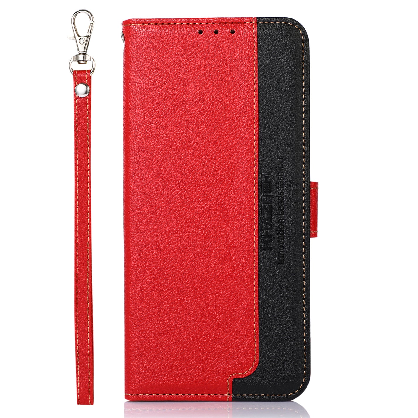 KHAZNEH Litchi Texture RFID Anti-theft Swiping Function Leather Phone Case for iPhone 13 Pro 6.1 inch