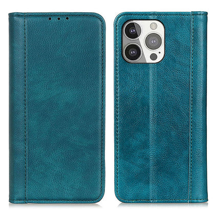 Litchi Texture Split Leather Strong Magnet Absorption Wallet Stand Case Cover for iPhone 13 Pro 6.1-inch