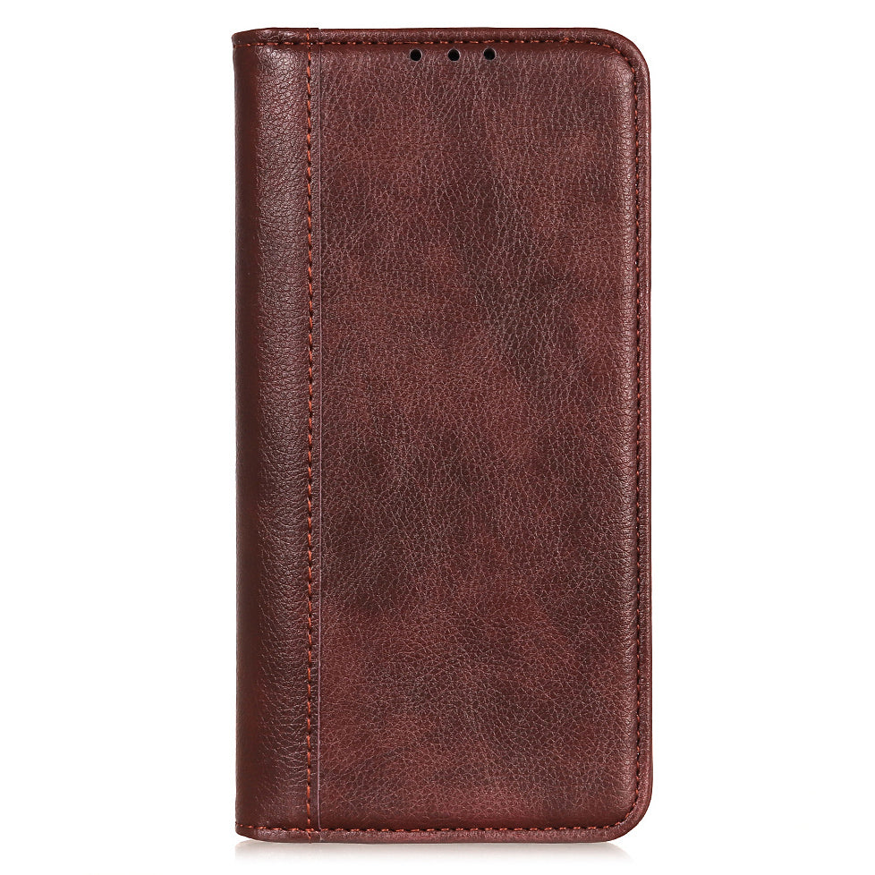 Litchi Texture Split Leather Strong Magnet Absorption Wallet Stand Case Cover for iPhone 13 Pro 6.1-inch