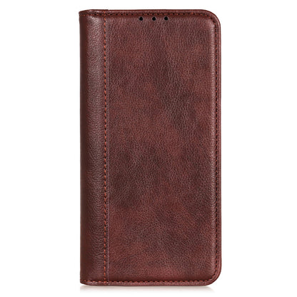 Litchi Texture Split Leather Strong Magnet Absorption Wallet Stand Case Cover for iPhone 13 Pro 6.1-inch