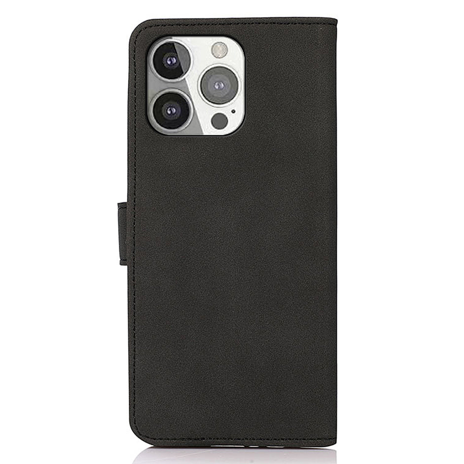 KHAZNEH Smooth Textured Leather Phone Wallet Design Cover Stand Case for iPhone 13 Pro 6.1 inch