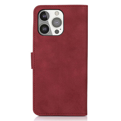 KHAZNEH Smooth Textured Leather Phone Wallet Design Cover Stand Case for iPhone 13 Pro 6.1 inch