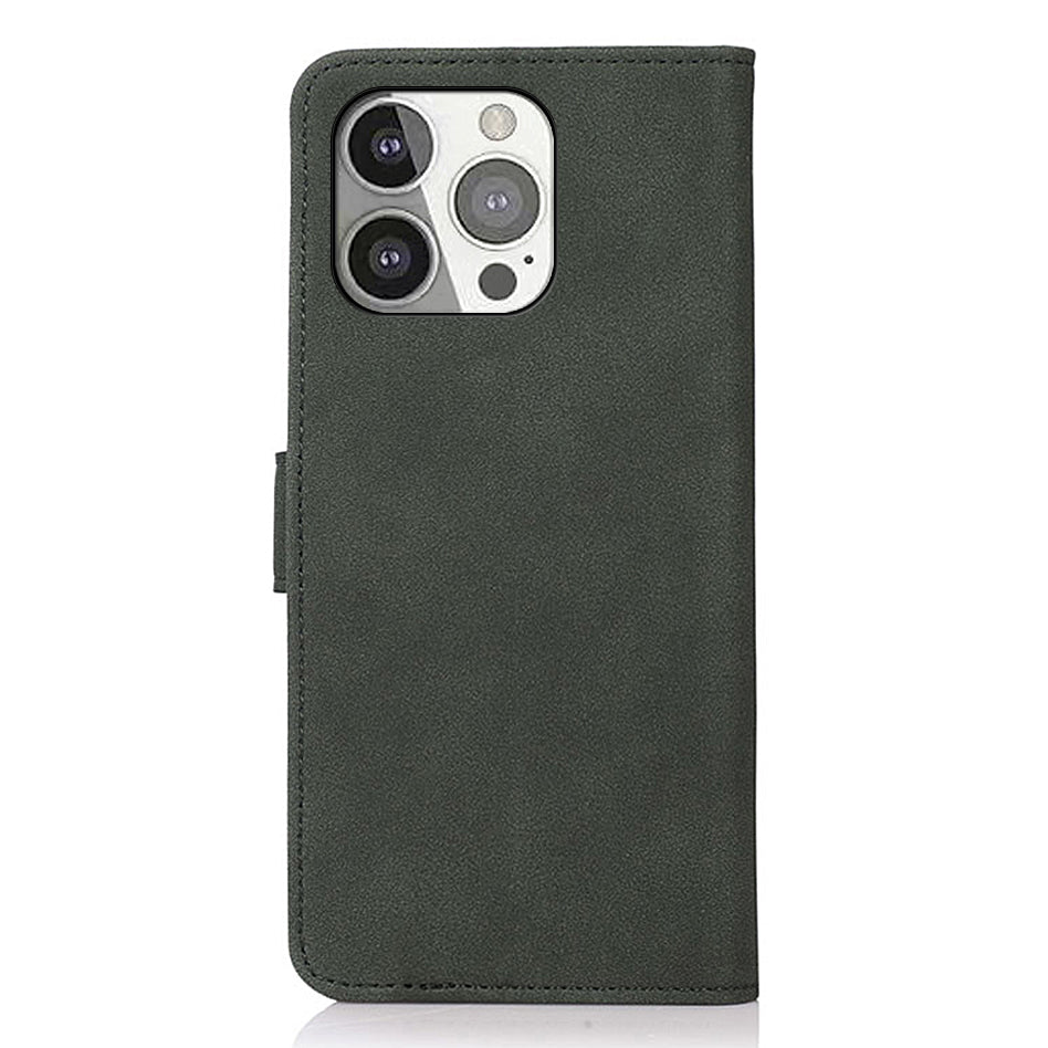 KHAZNEH Smooth Textured Leather Phone Wallet Design Cover Stand Case for iPhone 13 Pro 6.1 inch