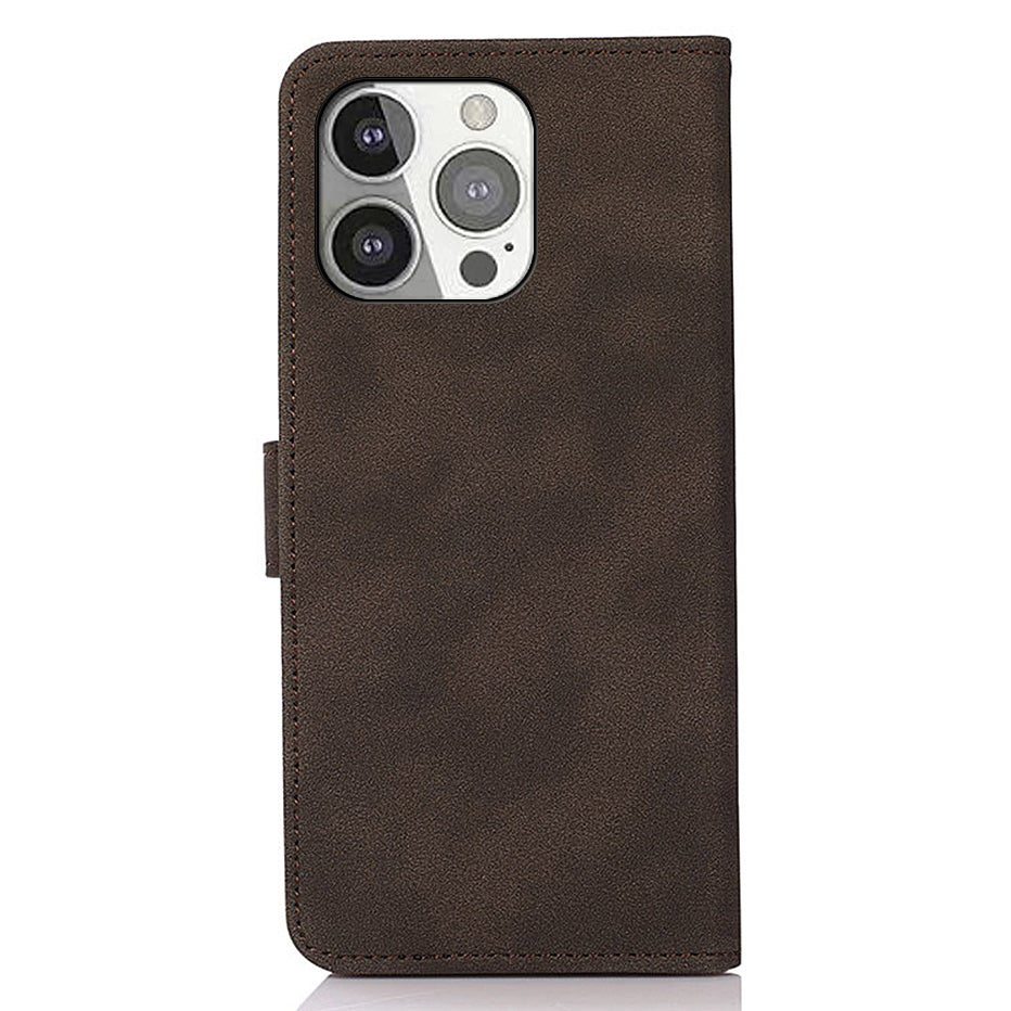 KHAZNEH Smooth Textured Leather Phone Wallet Design Cover Stand Case for iPhone 13 Pro 6.1 inch