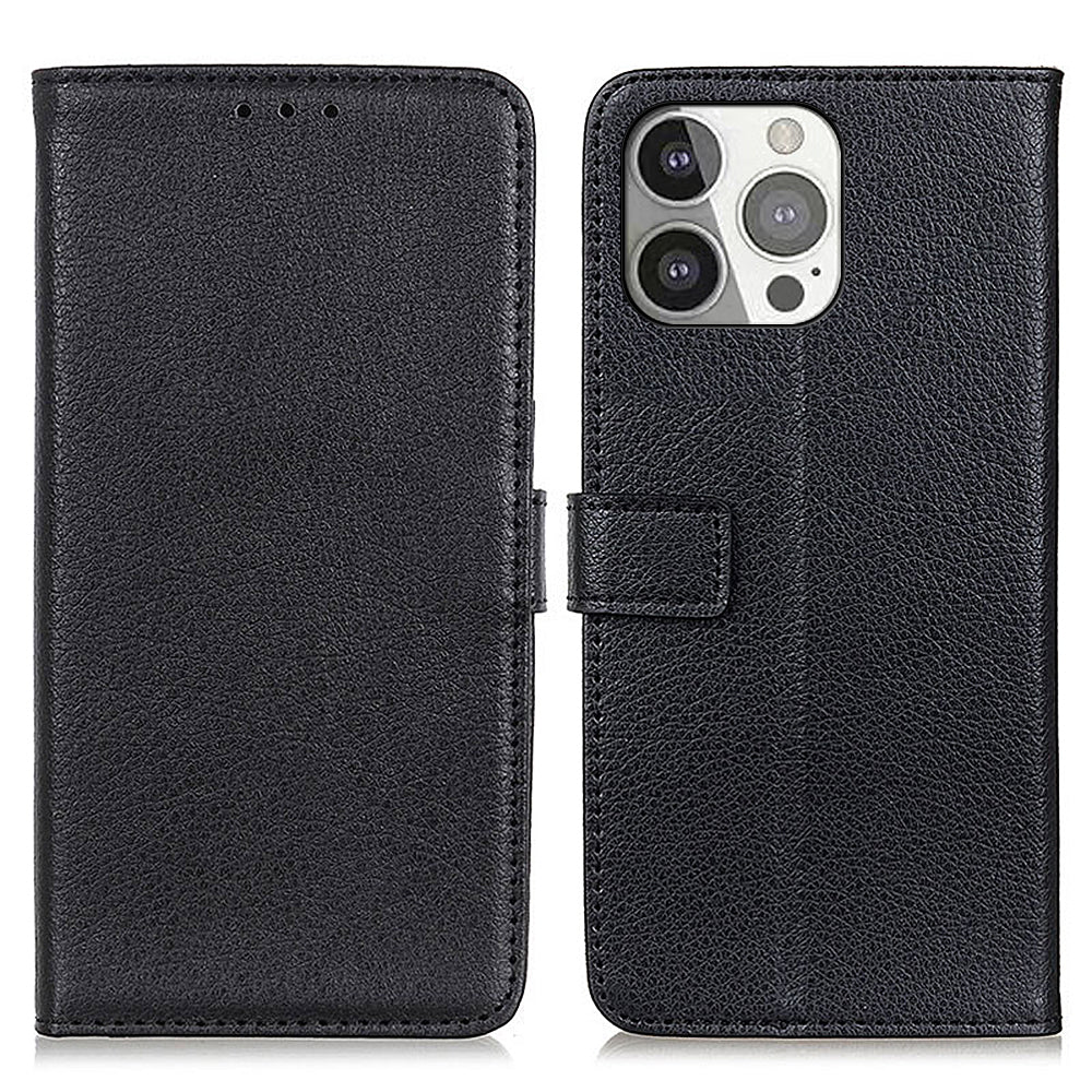 Litchi Skin Magnetic Leather Wallet Stand Case for iPhone 13 Pro 6.1 inch