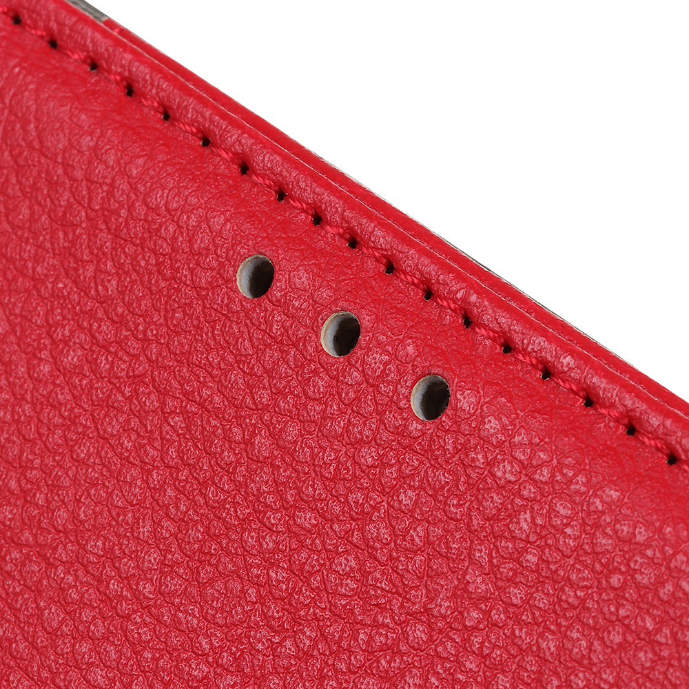 Litchi Skin Magnetic Leather Wallet Stand Case for iPhone 13 Pro 6.1 inch