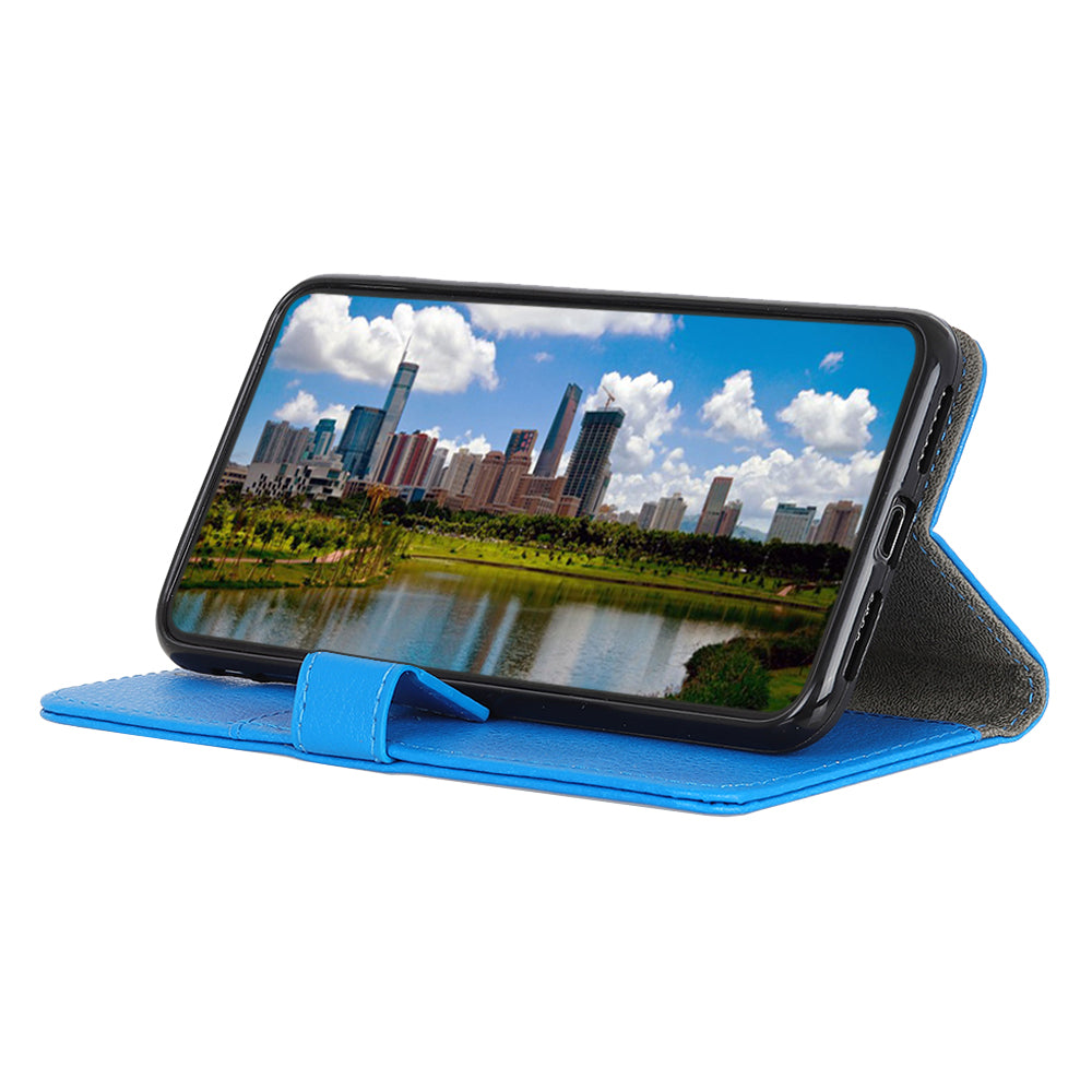 Litchi Skin Magnetic Leather Wallet Stand Case for iPhone 13 Pro 6.1 inch
