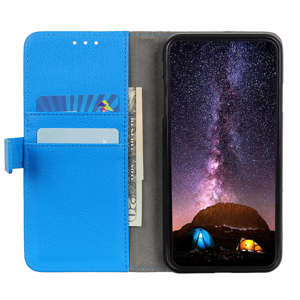 Litchi Skin Magnetic Leather Wallet Stand Case for iPhone 13 Pro 6.1 inch