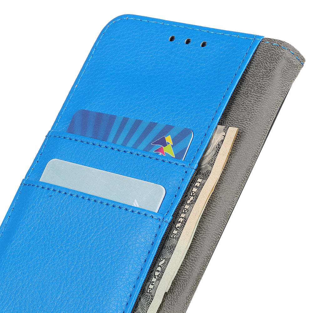 Litchi Skin Magnetic Leather Wallet Stand Case for iPhone 13 Pro 6.1 inch