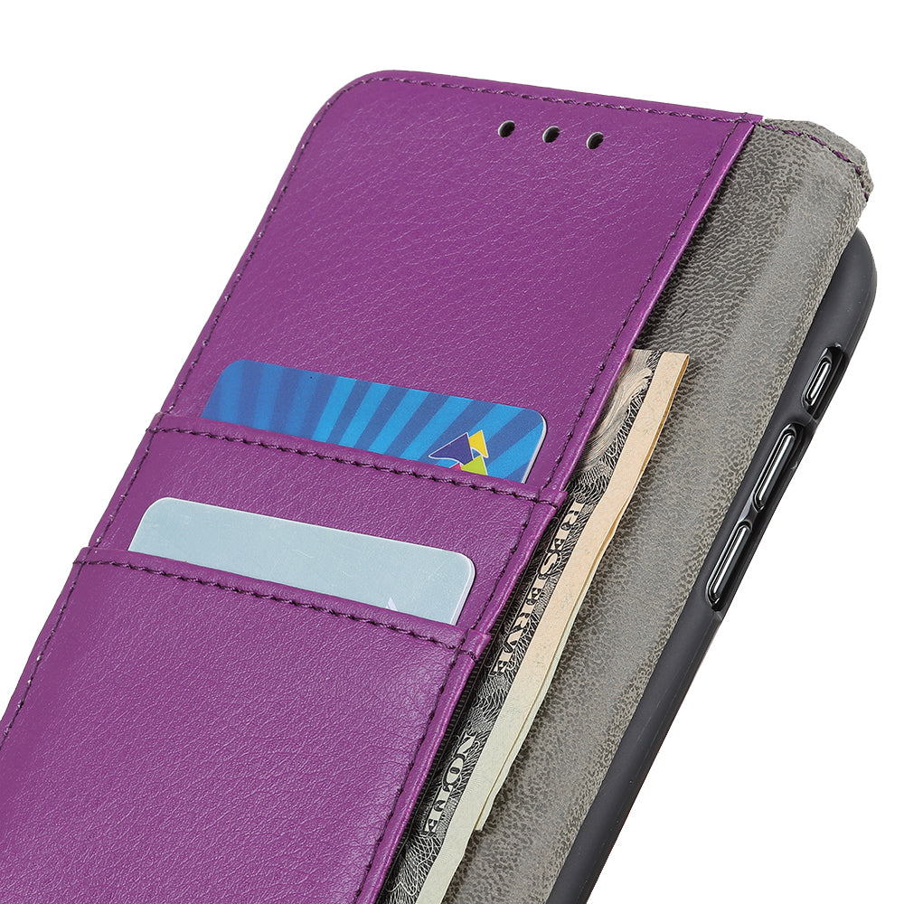 Litchi Skin Magnetic Leather Wallet Stand Case for iPhone 13 Pro 6.1 inch