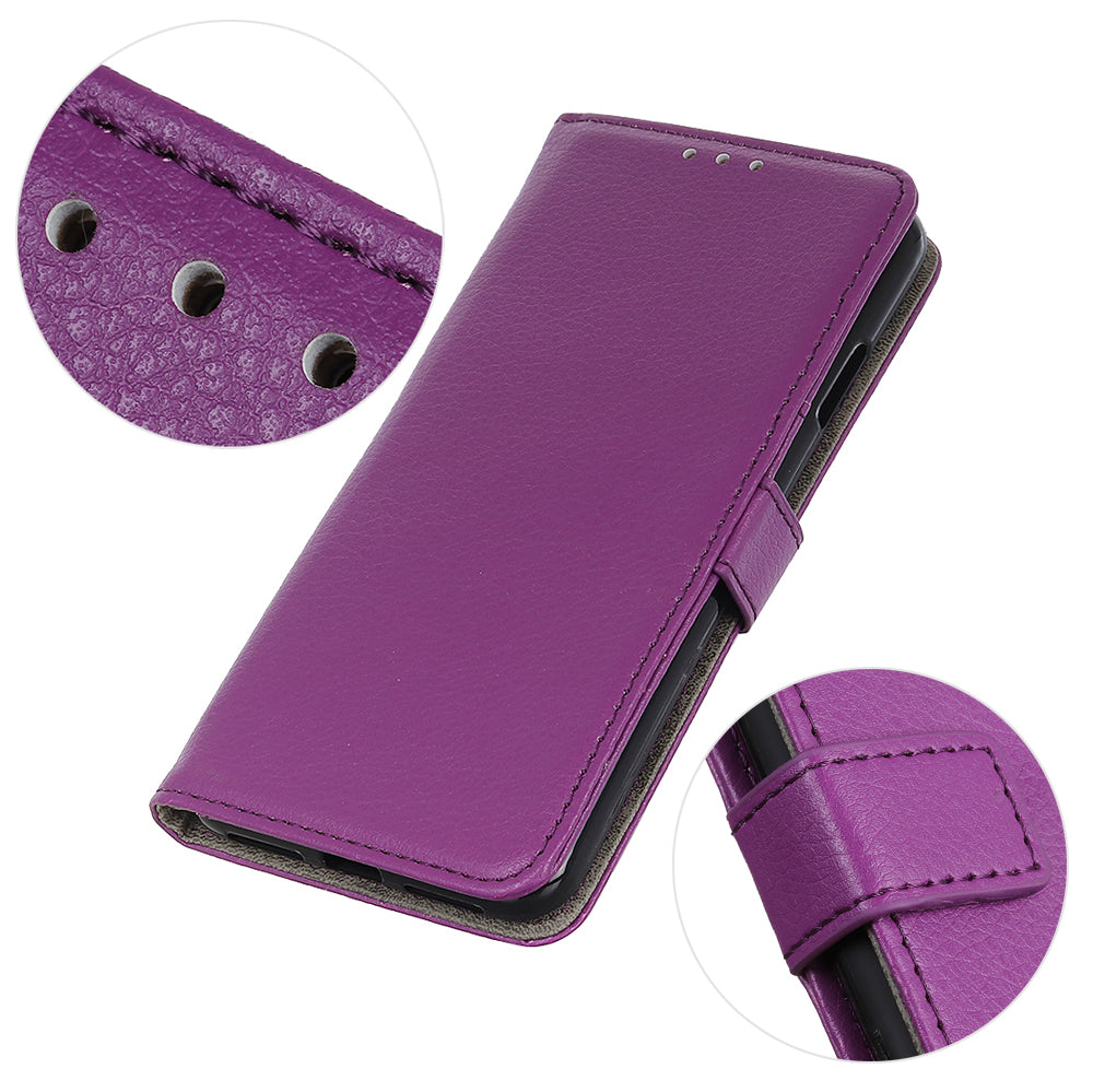 Litchi Skin Magnetic Leather Wallet Stand Case for iPhone 13 Pro 6.1 inch