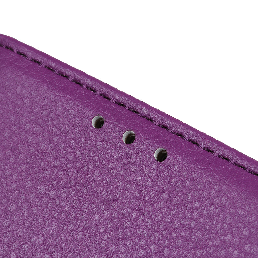 Litchi Skin Magnetic Leather Wallet Stand Case for iPhone 13 Pro 6.1 inch