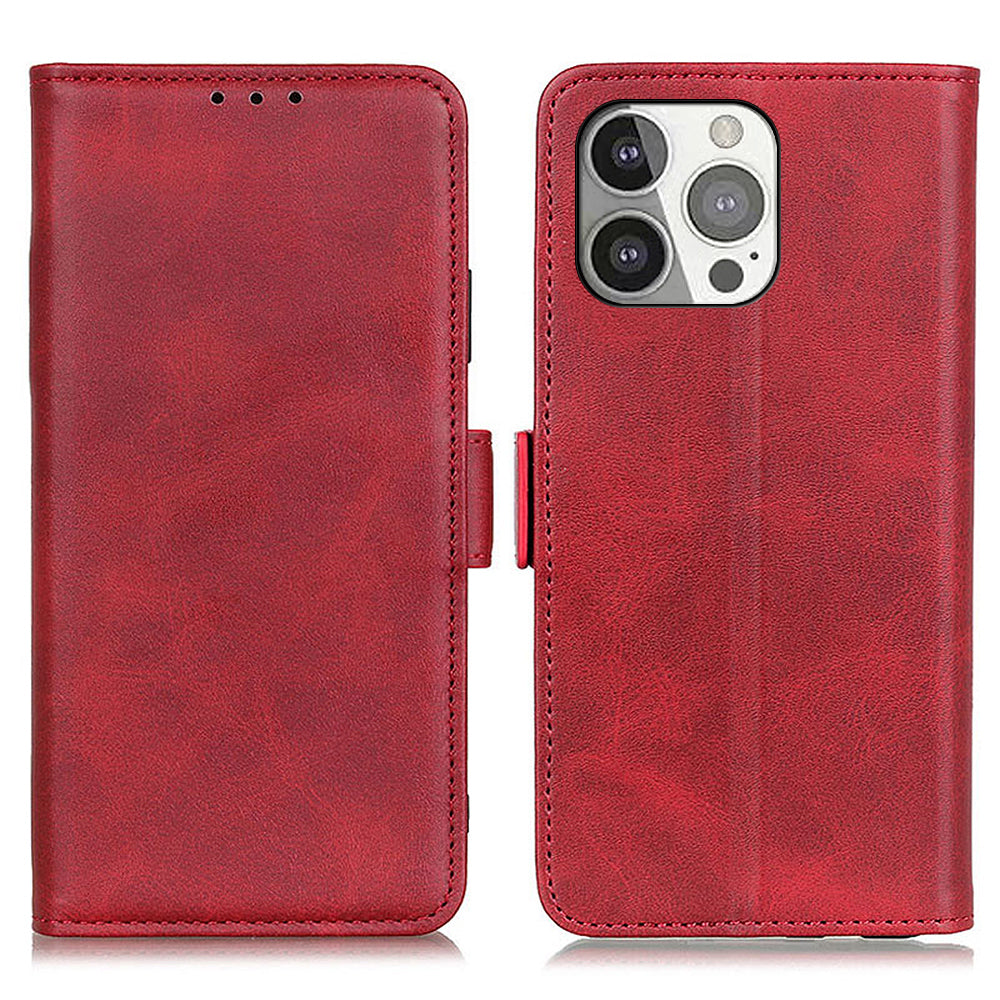 Wallet Design Sided Magnetic Clasp Leather Case Stand Cover for iPhone 13 Pro 6.1 inch