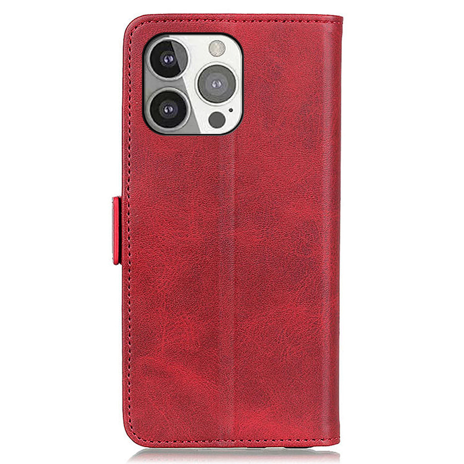 Wallet Design Sided Magnetic Clasp Leather Case Stand Cover for iPhone 13 Pro 6.1 inch