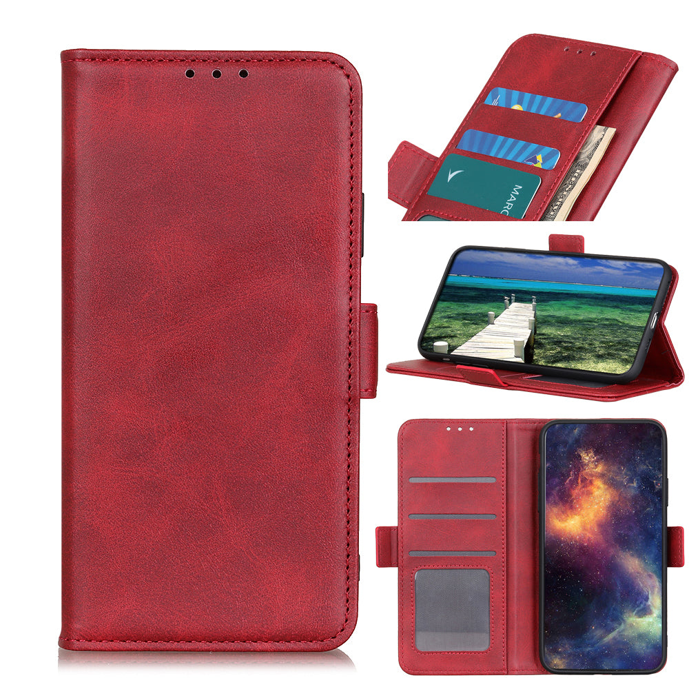 Wallet Design Sided Magnetic Clasp Leather Case Stand Cover for iPhone 13 Pro 6.1 inch