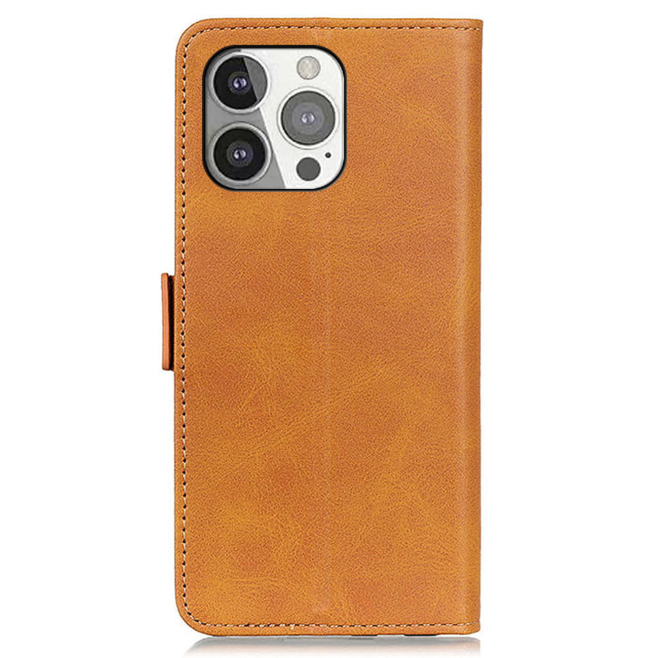 Wallet Design Sided Magnetic Clasp Leather Case Stand Cover for iPhone 13 Pro 6.1 inch