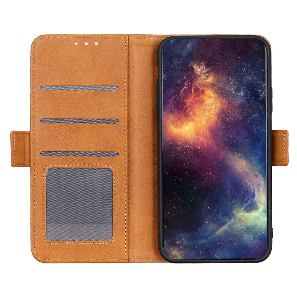Wallet Design Sided Magnetic Clasp Leather Case Stand Cover for iPhone 13 Pro 6.1 inch