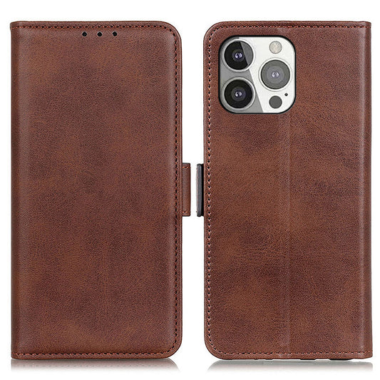 Wallet Design Sided Magnetic Clasp Leather Case Stand Cover for iPhone 13 Pro 6.1 inch