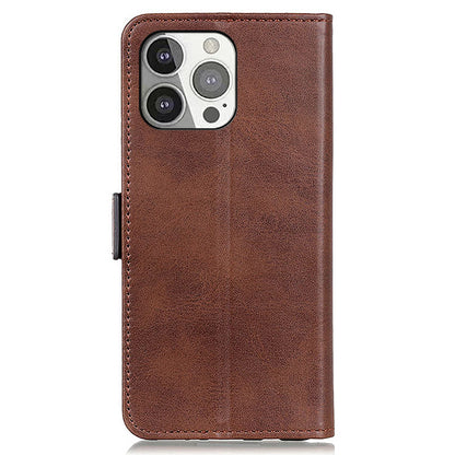 Wallet Design Sided Magnetic Clasp Leather Case Stand Cover for iPhone 13 Pro 6.1 inch