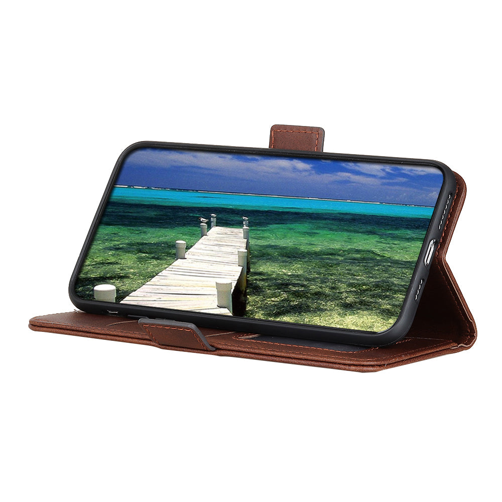 Wallet Design Sided Magnetic Clasp Leather Case Stand Cover for iPhone 13 Pro 6.1 inch