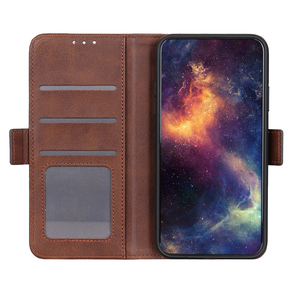 Wallet Design Sided Magnetic Clasp Leather Case Stand Cover for iPhone 13 Pro 6.1 inch